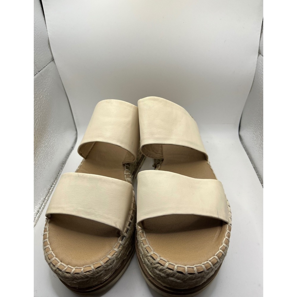 ESPRIT‎ Women Beige Platform Espadrille Slide Sandals Size 9.5M Katalina